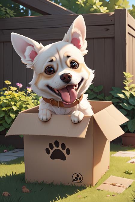 381616-1633649802-super cute,(no humans,_1.2),(best quality, masterpiece), (lovely dog_1.4), tongue out,Getting out of the box, (cardboard box_1.0.png